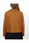 SÜET KADIN CEKET-CAMEL
