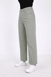 Elastic Waist Detail Jean Pants – Green
