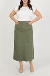 Plus Size Modest Skirt – Khaki