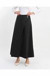 Front Paneled Denim Skirt – Black