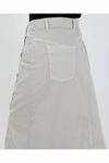 Denim Skirt with Lace-Up Detail – Light Anthracite