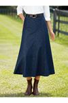 Women’s High-Waist Long Denim Skirt – Blue