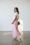 Paneled Long Denim Skirt