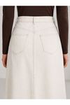 Black High Waist Denim Skirt