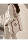 Canvas Shoulder Bag / Claret Red