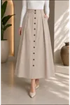 Safari Loft Buttoned Skirt