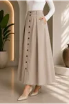 Safari Loft Buttoned Skirt