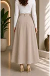 Safari Loft Buttoned Skirt