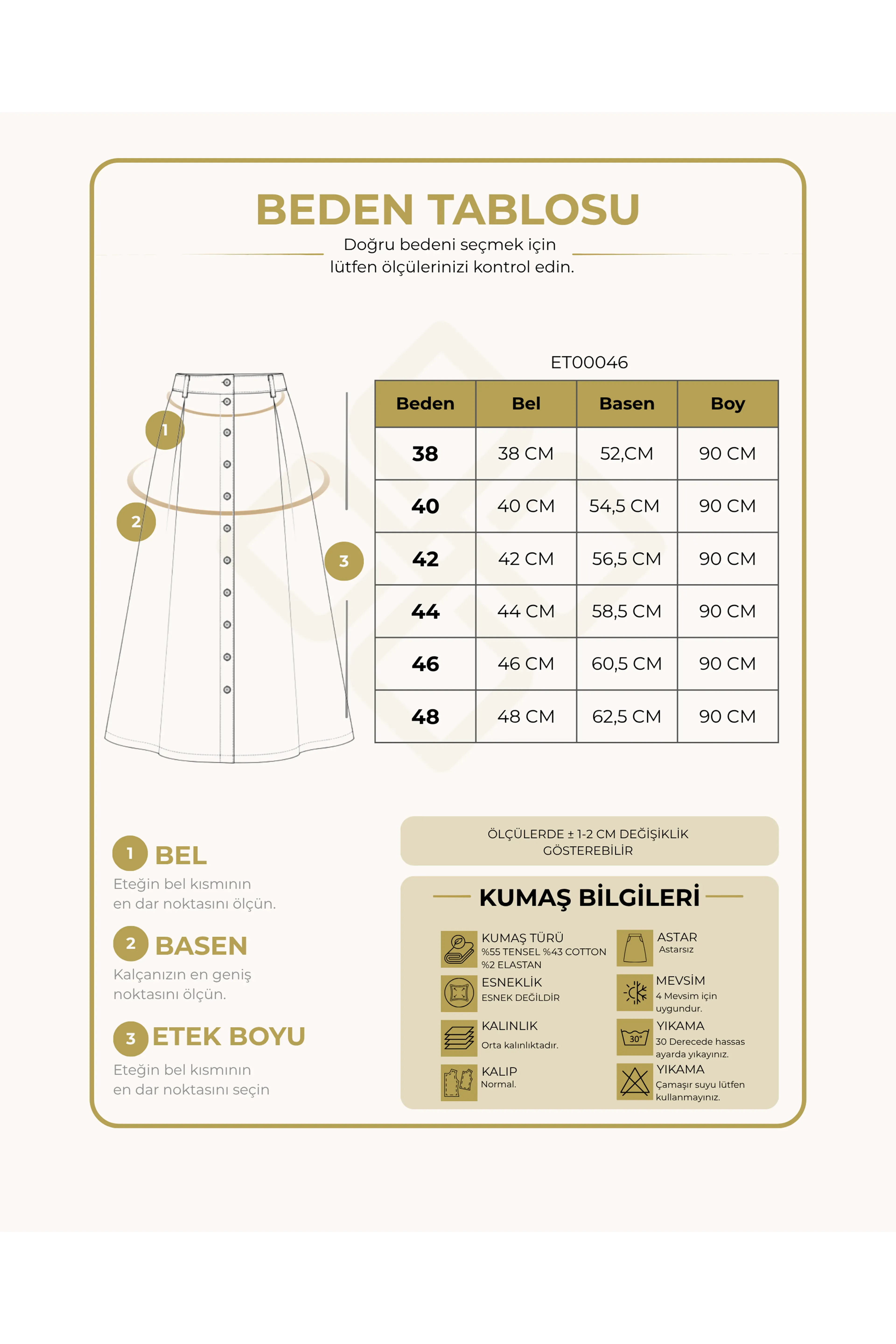 Safari Loft Buttoned Skirt