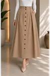 Safari Loft Buttoned Skirt