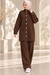 MAJOR COLLAR SCUBA SUIT Brown
