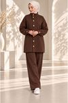 MAJOR COLLAR SCUBA SUIT Brown