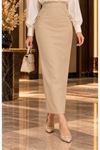 Fabric Pencil Skirt Ecru
