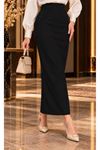  Fabric Pencil Skirt Black
