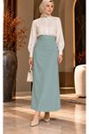 Fabric Pencil Skirt Green